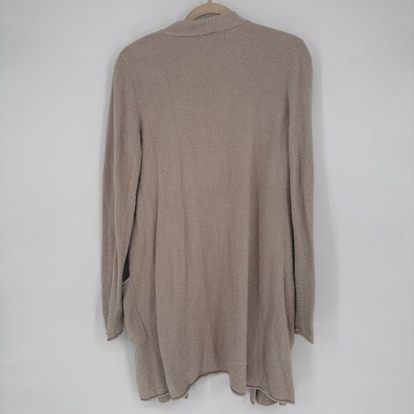 Barefoot Dreams Cozy Chic Lite Womens Knit Sweater Cardigan Size S Tan Lounge - Picture 2 of 7